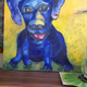 Illustration for article titled Doggo. oil on canvas, by Doorhandles mother in law.